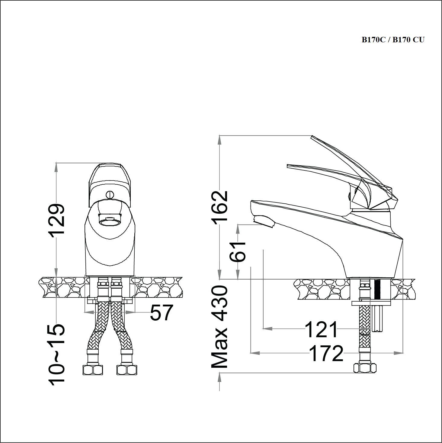 Vòi Lavabo Nóng Lạnh - B170C _ B170CU