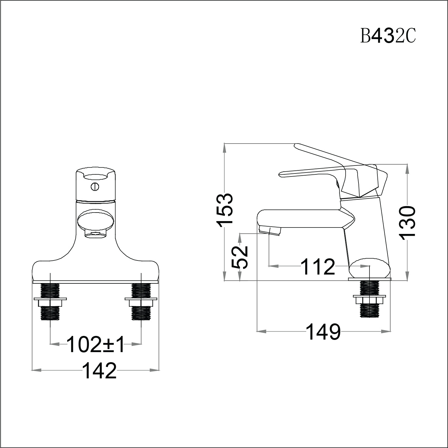 Vòi Lavabo Nóng Lạnh - B432CP _ B432CU__